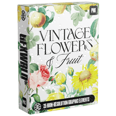 Vintage Flowers & Fruit Elements Pack (Vol. 1) - FULLERMOE