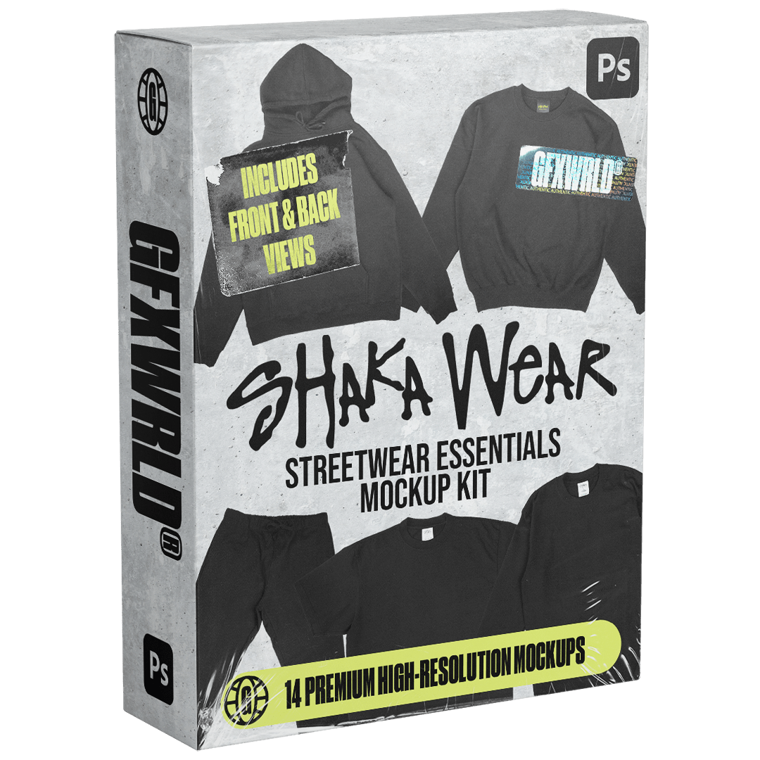 Shaka Wear Streetwear Essentials Mockup Kit (Vol. 1)