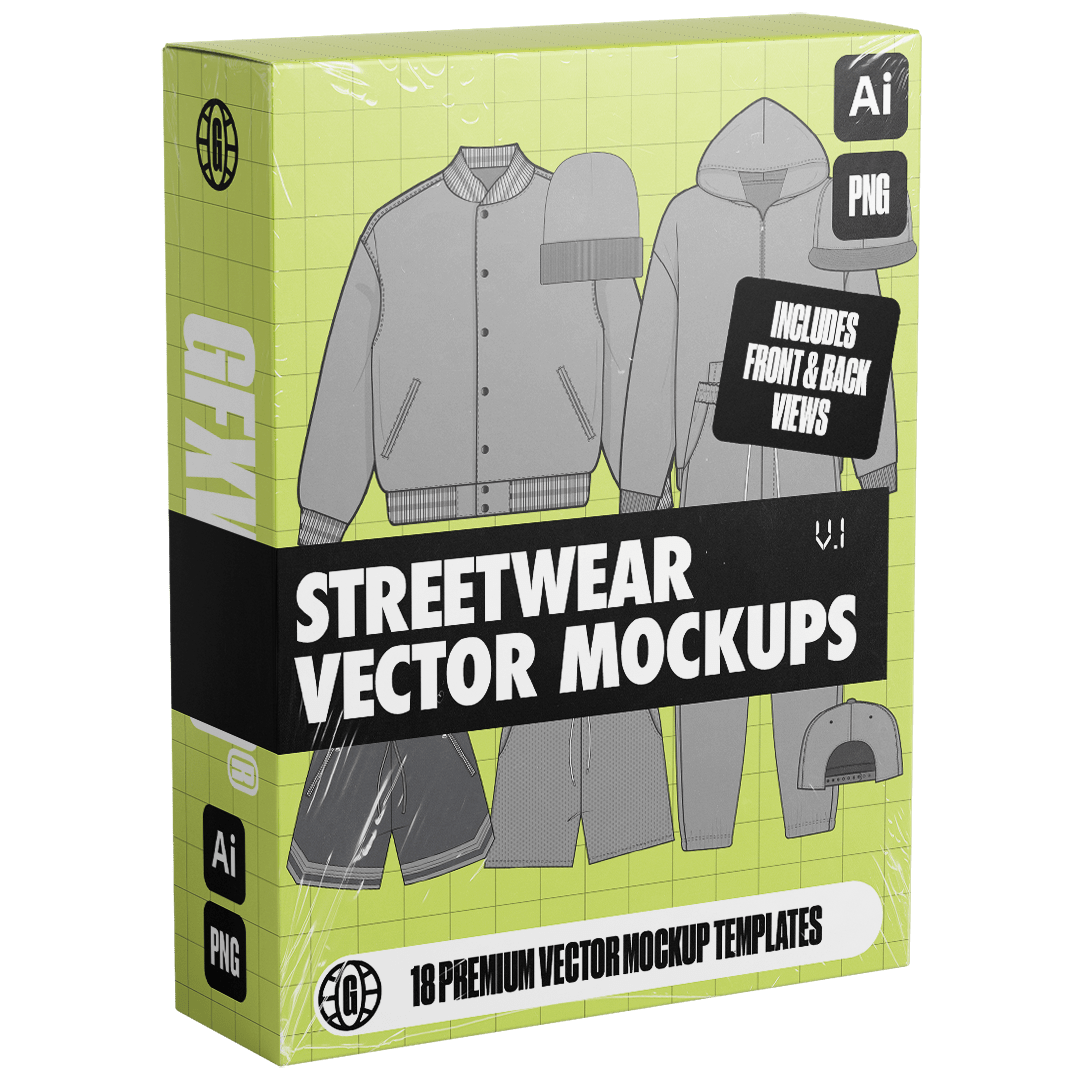 Streetwear Vector Mockups (Vol. 1)